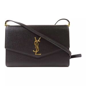 Yves Saint Laurent Black Leather Crossbody Uptown Bag